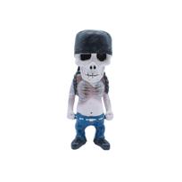 Halloween Skeleton Figurine Resin Craft Decoration Standing Skeleton Figure for Home Office Tabletop Display Halloween Party Ornament