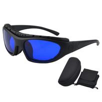 Golf ball-finding glasses, outdoor sports golf course positioning and ball-finding specialized goggles Black frame blue lens