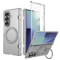 360° Rotating Magnetic Macsafe Ring Stand Case for Magsafe Samsung Galaxy Z Fold 7 Fold7 Shockproof Mag Safe Holder Phone Cover Galaxy Z Fold7 gryna