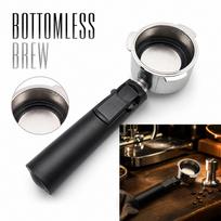 51mm Espresso Machine Portafilter with Pressure Funnel Handle Compatible for Professional Coffee Makers and Home Use Durable Stainless Steel one size