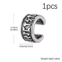 Vnox Stainless Steel Thorn Ear Cuff, Men’s Non-Pierced Earring, Viking & Gothic Ear Clip, Punk Hip Hop Jewelry for Streetwear