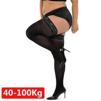 Women Plus Size Fat Sexy Stocking Lace Top Silicon Strap Anti-skid Thigh Lace Stockings Female Erotic Gift Nightclub Stockings One Size