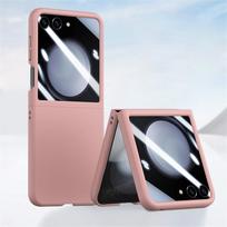 Ultra Slim Matte PC Phone Case For Motorola Razr 70 Ultra MOTO Razr Ultra 2026 + Screen Protector Candy Color Shockproof Cover MOTO Razr Ultra 2026 rožinė