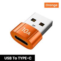OTG Adapter Type C To USB Adapter Fast Charging Adapter  For Mobile Phone/USB Drive/tablet orange-USB to Type-c