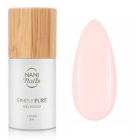 NaniNails Simly Pure gelinis nagų lakas, stingstantis UV / LED lempos šviesoje atspalvis Natural Skin 5 ml