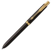 PARKER Sonnet Rack Black GT rutalinis rašiklis ir mechaninis pieštukas, S111306020, 3 viename daugiafunkcinis rašiklis, 2 spalvų (Raudona Juoda) ir Pieštukas, Dėžutėje,