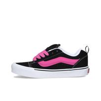 Vans Knu Skool Dark Night Neon Slip Resistant Abrasion Resistant Low top Skateboard Shoes Unisex Rose Red VN0009QC6BT1(Team613-) 35