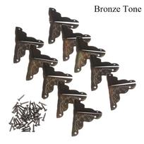 Multi-function Carved Metal Case Vintage Corner Brackets Box Decor Corner Protector Antique Bronze Bronze Tone