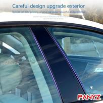 6 vnt. automobilio statramsčio stulpelių durų lango apdailos dangtis, skirtas Mercedes ML-Class W164 2006 2007 2008 2009 2010 2011 BC kolonos lipdukas