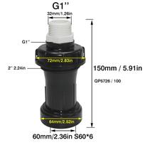 Garden irrigation accessories IBC adapter extension pipe nipple joint drip irrigation pipe accessories water tank extension pipe (as the picture,IBC adapter kit)