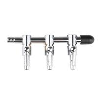 Stainless Steel 3 Way Air Pump Flow Lever Splitter Switch Manifold Tap for Aquarium Oxygen Tube Distribution with Easy Lever 5.2X2.8X2.3CM