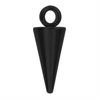 Black Y2k Punk Stainless Steel Pointed Cone Pendant Charm For Jewelry Making Supplies DIY Charms Acier Inoxydable Handmade Bulk
