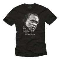 Cool Writer Mens Charles Bukowski Quote T-shirt Men Sayings XXL gray