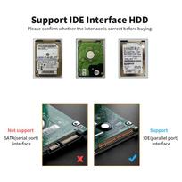 USB2.0 to IDE Hard Disk Case 2.5'' IDE   Enclosure Portable Hard Disk Box Aluminum Alloy   Enclosure Silver (Not Inclube Hard Disk)