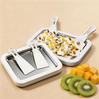Ice Cream Maker Pan With 2 Scrapers Ice Cream Maker Plate Multifunctional Durable Cold Sweet Fried Food Plate For Diy Yogurt balta
