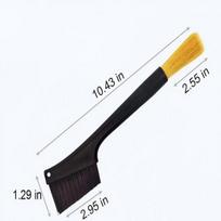 1PCS Coffee Machine Cleaning Brush, Dual Purpose Dusting Espresso Grinder Brush, Black, Polypropylene, PET Bristles juoda