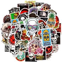 50 VNT. Punk Skeleto Lipdukas Vaiduoklio Kaukolė Rokas Motociklo Lipdukai Lipdukai „pasidaryk pats“ Nešiojamam kompiuteriui Automobiliui Ritinlentei Bagažui Gitarai Dviratukui Telefonui