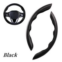 1Pair Car Steering Wheel Cover Carbon Fiber Universal Non-Slip Booster Protective Cover Auto Truck Sport Interior A