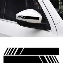 2 vnt. automobilio išorės dekoratyvinių aksesuarų galinio vaizdo veidrodėlio lipdukų, dekoratyvinių automobilio kėbulo lipdukų, vinilinių lipdukų black