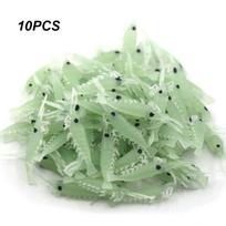 Creative Soft 3cm Shrimp Fake Bait Sea Fishing Luminous Shrimp Fishing Lures Hook Worm Silicone 10pcs-10pcs