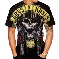 Rock Band T Shirt Guns N' Roses 3d Print T-shirt Men Women Fashion XXS