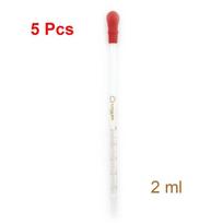 Blue 10ml Pipette Pipet Scale  Dropper Rubber Head Pipettors Glass 2ml-5pcs