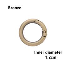 Apvalus Push Trigger Karabinas Piniginės Rankinės Užsegamas Užsegimas Spyruoklinis O žiedas Sagtys Krepšelio Diržo sagtis 1.2cm 10pcs bronza