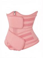 Custom Logo Adjustable Waist Trainer Belt 100% Latex Fajase High Compression Lady Body Shaper Postpartum BBL Belly Wrap Triple Xs rožinė
