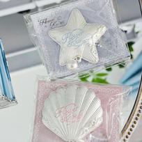 Flower Knows Shell Pearl Series Cartoon Crystal Starfish Shell Straight Hair Clip Girl's Style Peripheral Hair Pin Starfish-shell pearl hair clip