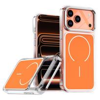 For Apple 17 Pro Max Strong Magnetic Phone Cover iPhone 11 12 13 14 15 16 Plus Transparent Protective Case Opp Bag&For iPhone17 Pro oranžinė
