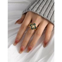 Classic and Elegant Four-leaf Clover Ring - Trendy Open Ring for Women 6