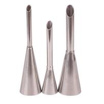 1 Set Puff Piping Bag Nozzles Labor-saving Anti-rust Stainless Steel Cake Decorating Cream Syringe Nozzles for Kitchen sidabras