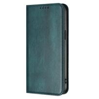 For Samsung Galaxy S25 Edge S24 Ultra S23 Plus S22 Luxury Retro Leather Magnetic 2 Visa Cards Holder Wallet Flip Cover Funda Galaxy S25 Edge tamsiai žalia spalva
