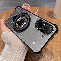 Gyro phone holder Case For Xiaomi Redmi A5 A3 A1 Turbo 4 3 Pro fundas Glitter Shockproof Plating Phone Cover Redmi A5 juoda