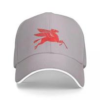 Red Pegasus Distressed Version Facing Right Cap Fashion Casual Baseball Caps Adjustable Hat Customizable Polychromatic Hats As shown