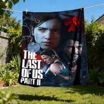 1 vnt. „The Last of Us“ lauko flanelės pledas mergaitėms, minkštas, lengvas pledas, puikiai tinkantis stovyklavimui ir dovanoti, skaitmeninis 80x120cm gray