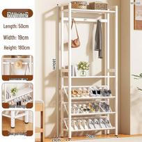 Compact Shoe & Clothes Rack for Dorm or Rental Spaces - Multi-Layer Narrow Design Default