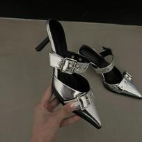 Summer Hot Selling Pointed Sexy Elegant Casual Sandals for Women's Fashion Parties Comfortable Slim High-heeled Sandals 37