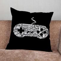Video Game Controller Cushion Cover Neon Gamepad Print Square Pillowcase Boys Gaming Room Sofa Couch Chair Decor 40x40cm 30x30cm