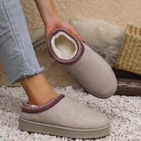 Chelsea Ankle Boots Women Winter New Brand Fur Short Plush Warm Flats Slippers Platform Comfortable Shoes Cotton Slides Women 36 balta