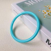 Bohemia Blue Clear Resin Acrylic Bracelet Set Hypoallergenic Stackable Bangles for Summer Vacation Beach Trips A