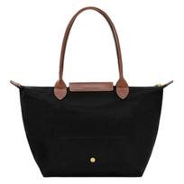 Longchamp Metalinė furnitūra spaudžiamas užsegimas poliamidinis pirkinių krepšys pirkinių krepšys prekių krepšys rankinė vidutinio dydžio moteriškas juodas L2605089001 juoda
