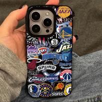 Basketball team label applies to iPhone16 Apple 13 mobile phone case 15Pro max niche 1411 jelly 12 apple 16e