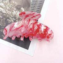 Fashion Marble Swirl Hair Clips, Strong Hold Acrylic Hair Claws for Daily & Party Wear rožinė