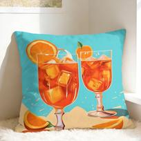 Aperol Spritz pagalvės užvalkalas Jaukus pagalvės užvalkalas svetainės sofai Madingi pagalvių užvalkalai Peach skin 18*18(CM)-1Pcs