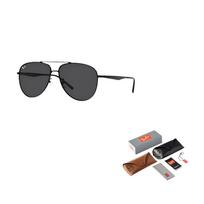 RayBan RayBan Double Beam Aviator Sunglasses Unisex Couple Style 62 juoda