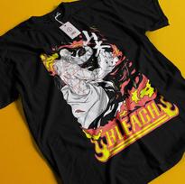 Bleach Anime Tshirt Yamamoto T-Shirt Aizen Tee Ichigo Nel Zaraki Kenpachi Shirt M