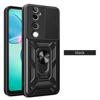Armor Case For VIVO V40 Pro V40 SE V30 Lite 5G V30e Cover Lens Protection With Ring Magnetic Stand Holder Coque Fundas For VIVO V40 juoda