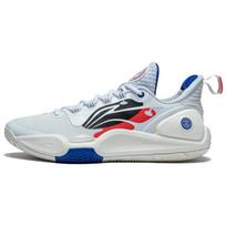 Li Ning Speed 9 Cushioning Slip Resistant Abrasion Resistant Low top Basketball Shoes Men's White Red ABPT001-4 45