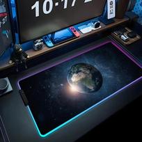 Earth Mouse Pad RGB Gaming Mousepad Big LED Pad PC Desk Mat Luminous Mouse Pad Large Keyboard Mats Table Rug With Backlit RGB600x300x3mm